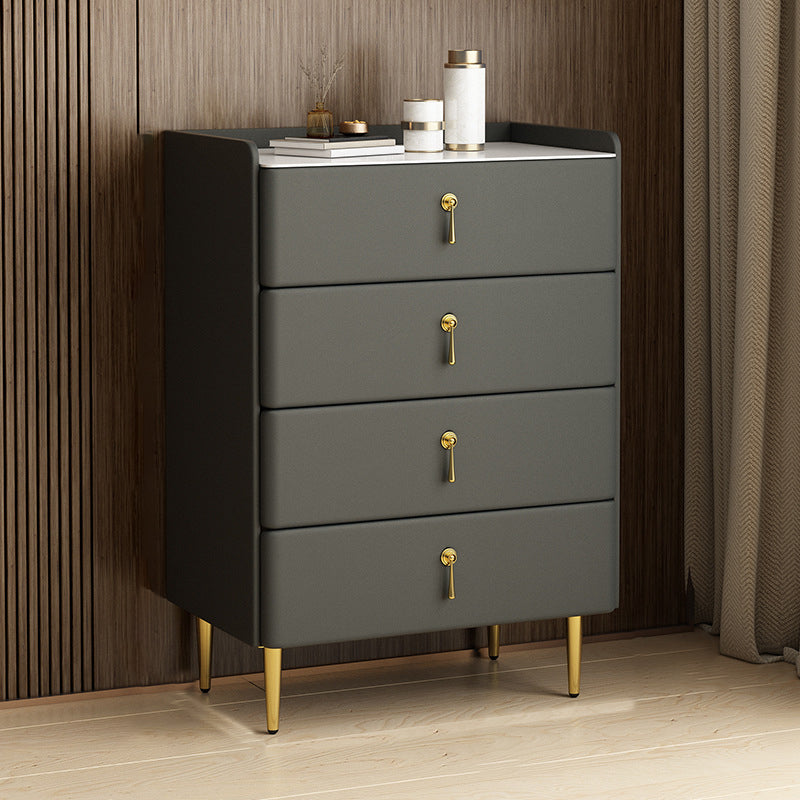 Classic Glam Storage Chest Stone Dresser with 5/4/3 Drawers , 15.6 Inch Width