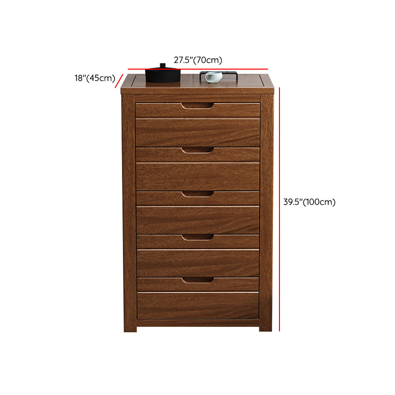 Contemporary Storage Chest Solid Wood Dresser with 3/4/5/6 Drawers