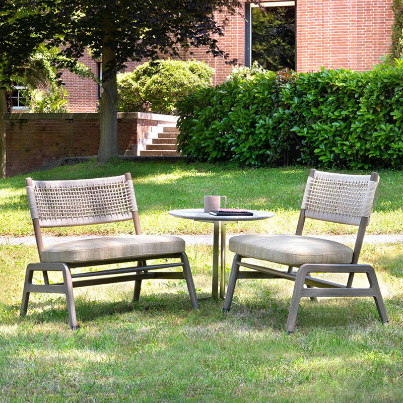 Modern Dining Side Chair Solid Wood Outdoor Bistro Chairs with Arm