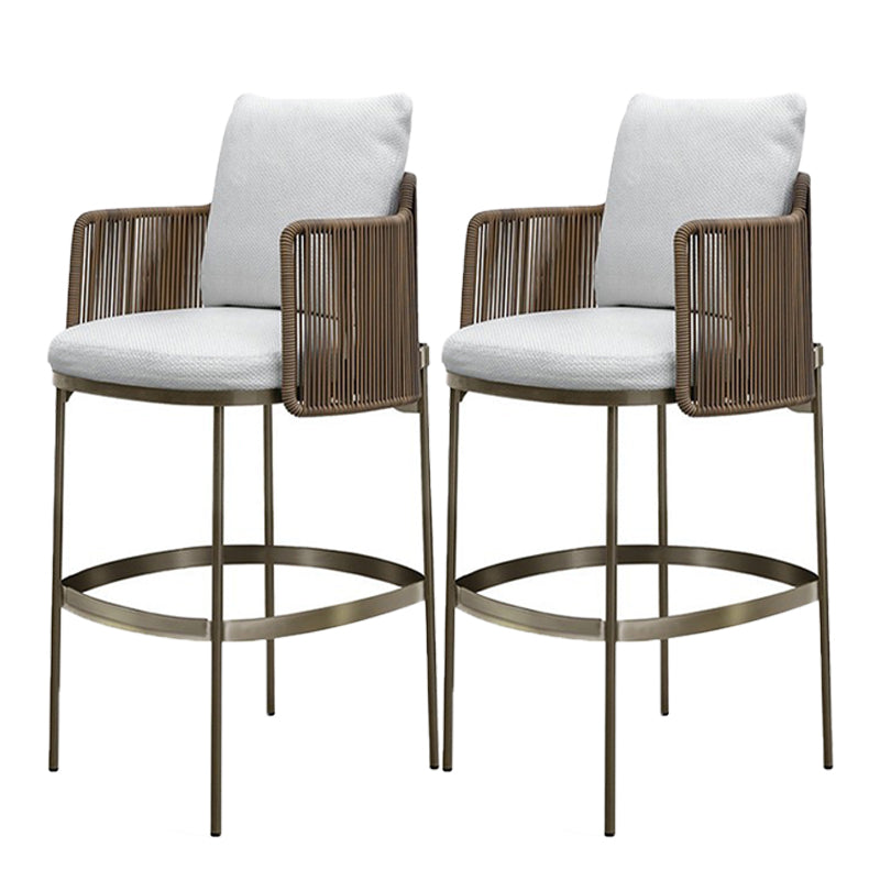 Tropical Patio Dining Side Chair Teak Outdoor Bistro Chairs with Arm