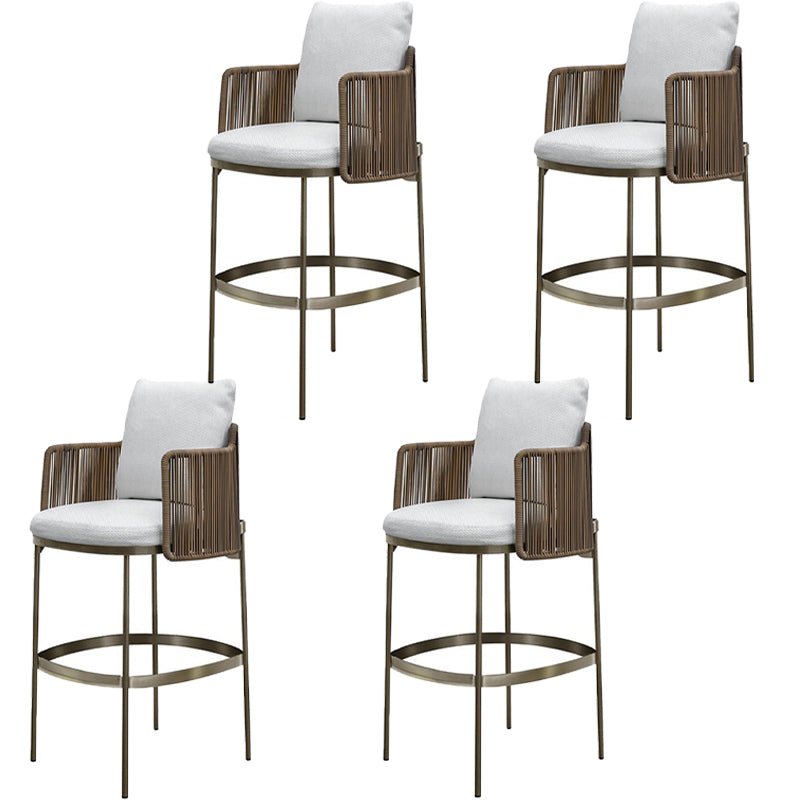 Tropical Patio Dining Side Chair Teak Outdoor Bistro Chairs with Arm