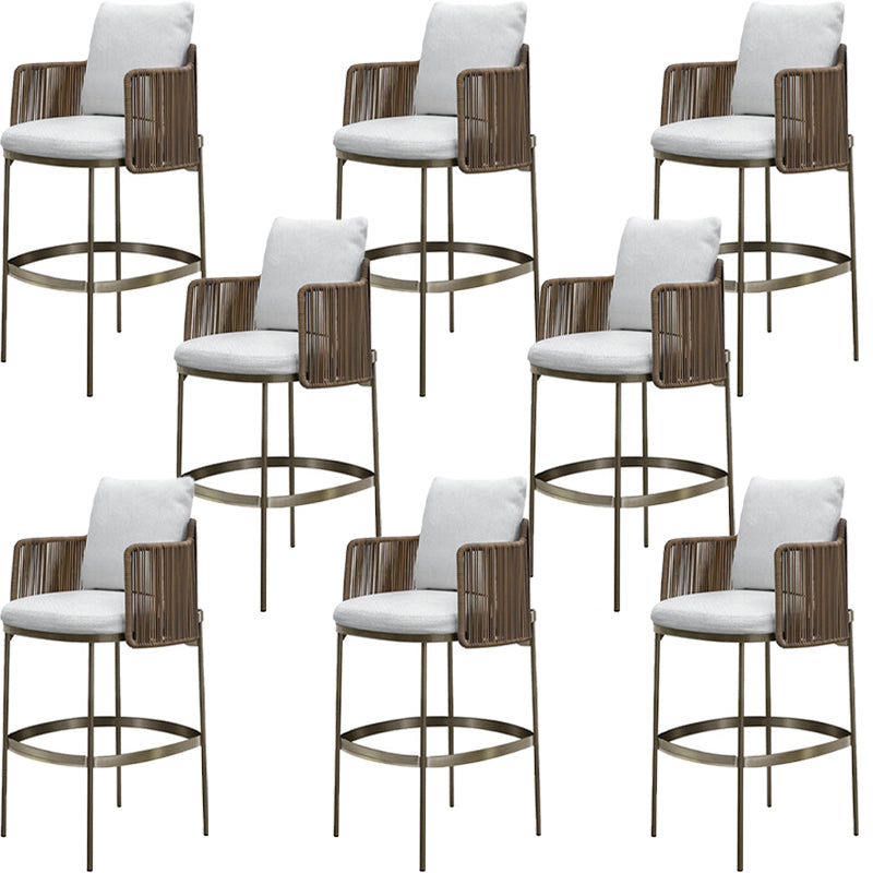 Tropical Patio Dining Side Chair Teak Outdoor Bistro Chairs with Arm