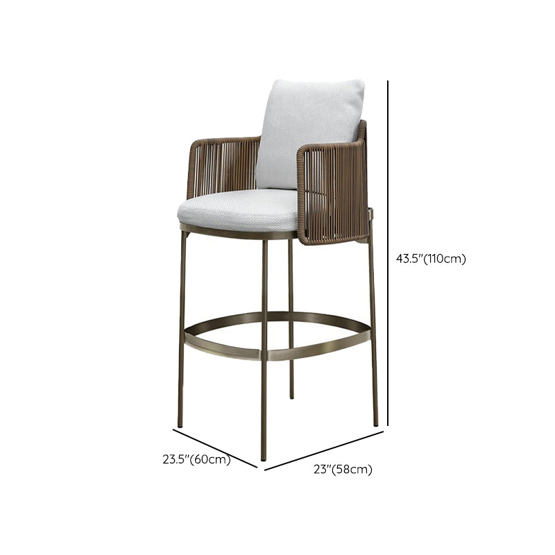 Tropical Patio Dining Side Chair Teak Outdoor Bistro Chairs with Arm