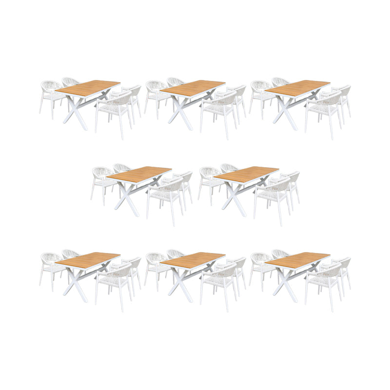 Tropical Rattan Armchair White UV Protective Dining Armchair