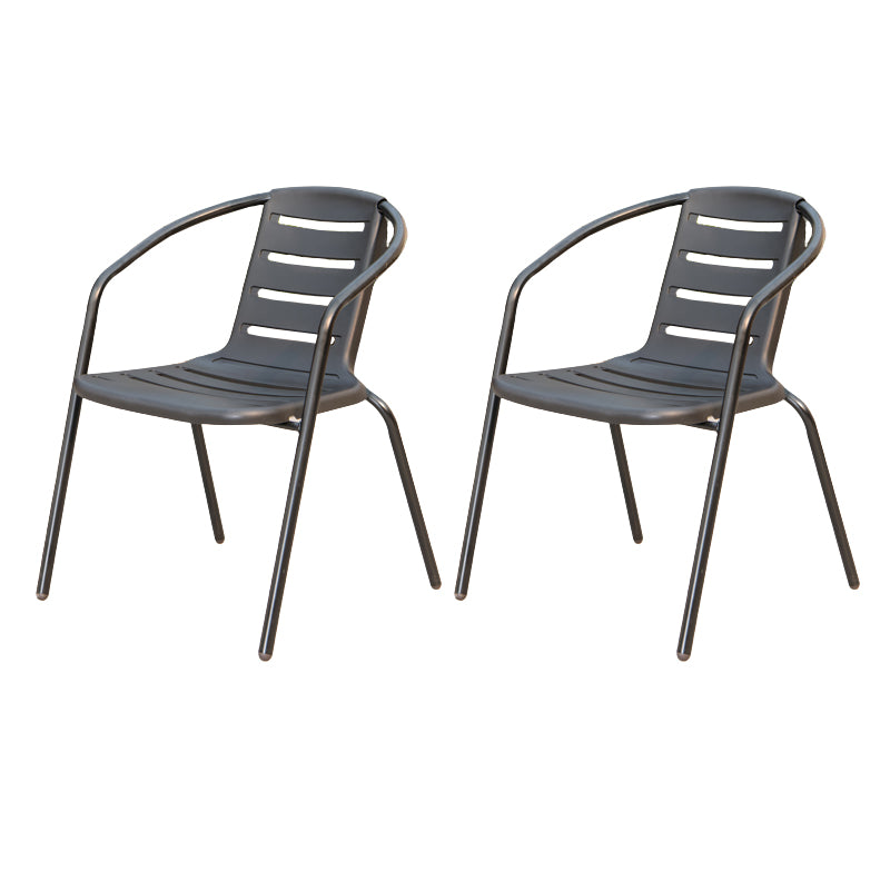 Contemporary Plastic Outdoors Dining Chairs Stacking Patio Dining Chair