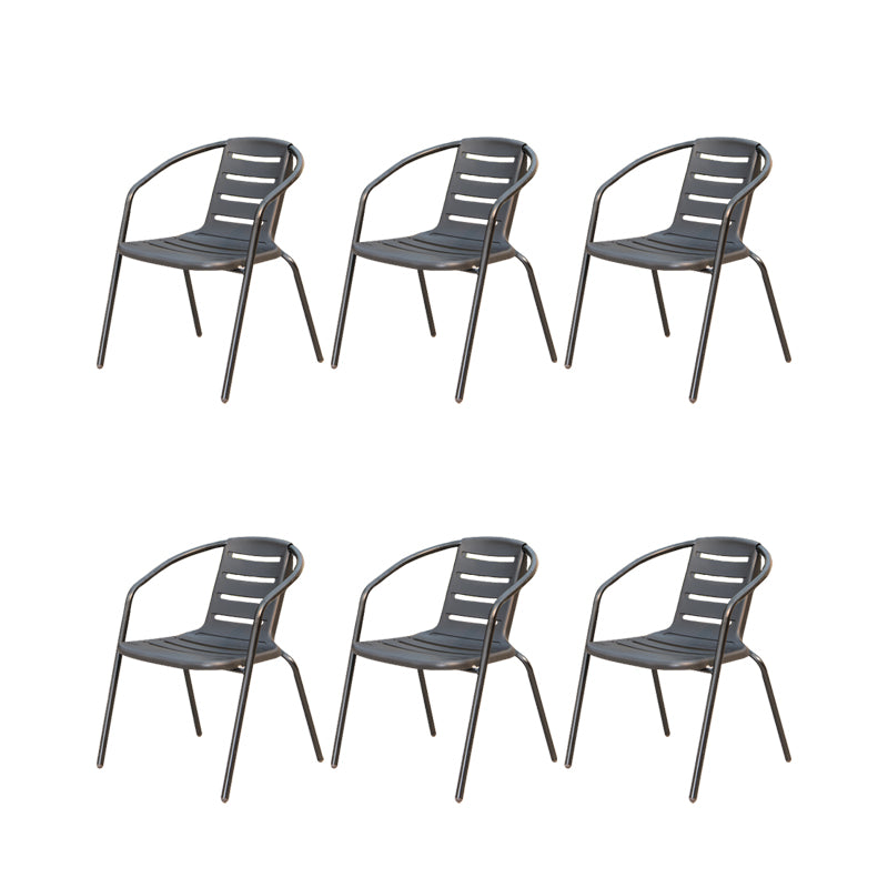 Contemporary Plastic Outdoors Dining Chairs Stacking Patio Dining Chair