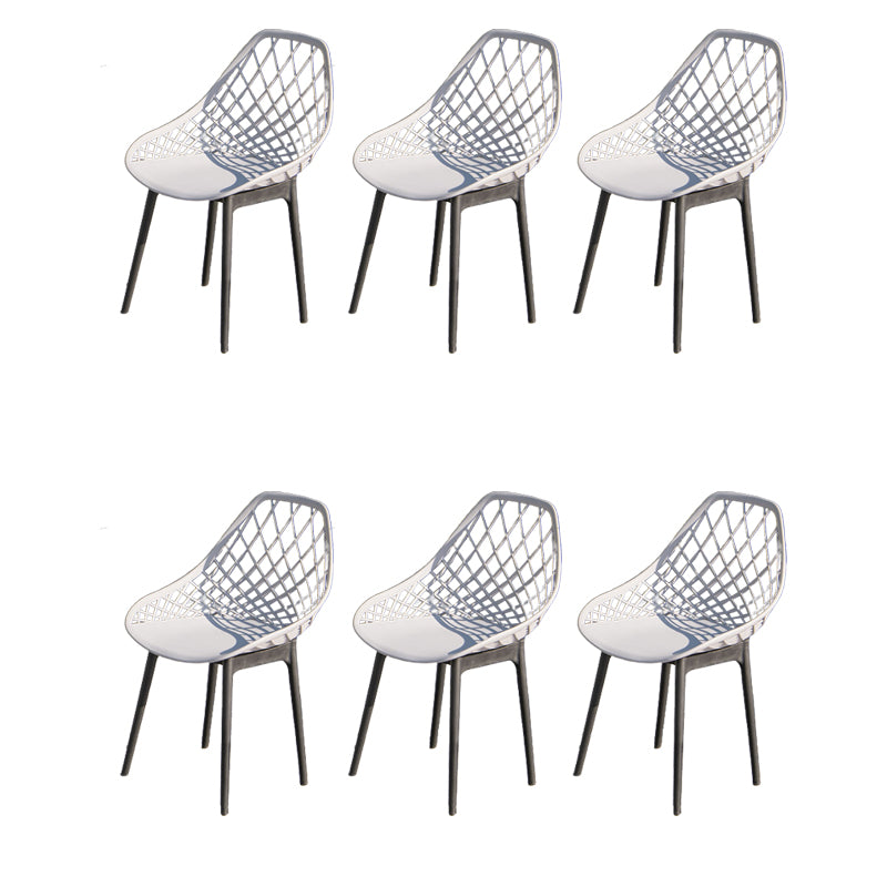Contemporary Plastic Outdoors Dining Chairs Stacking Patio Dining Chair