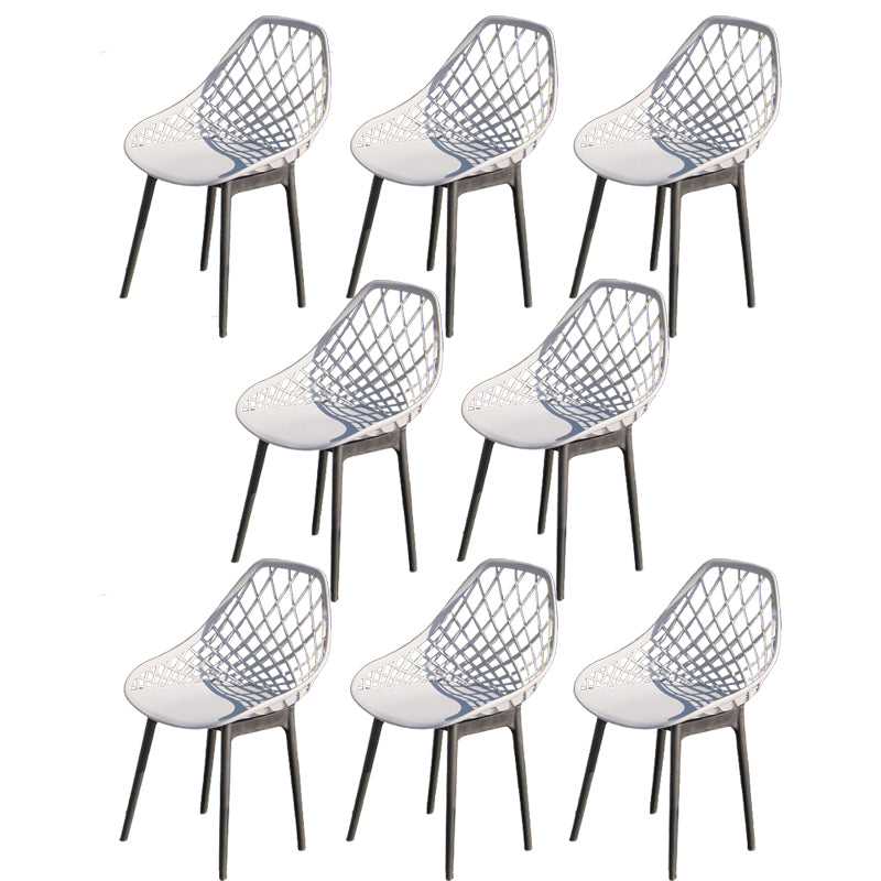 Contemporary Plastic Outdoors Dining Chairs Stacking Patio Dining Chair