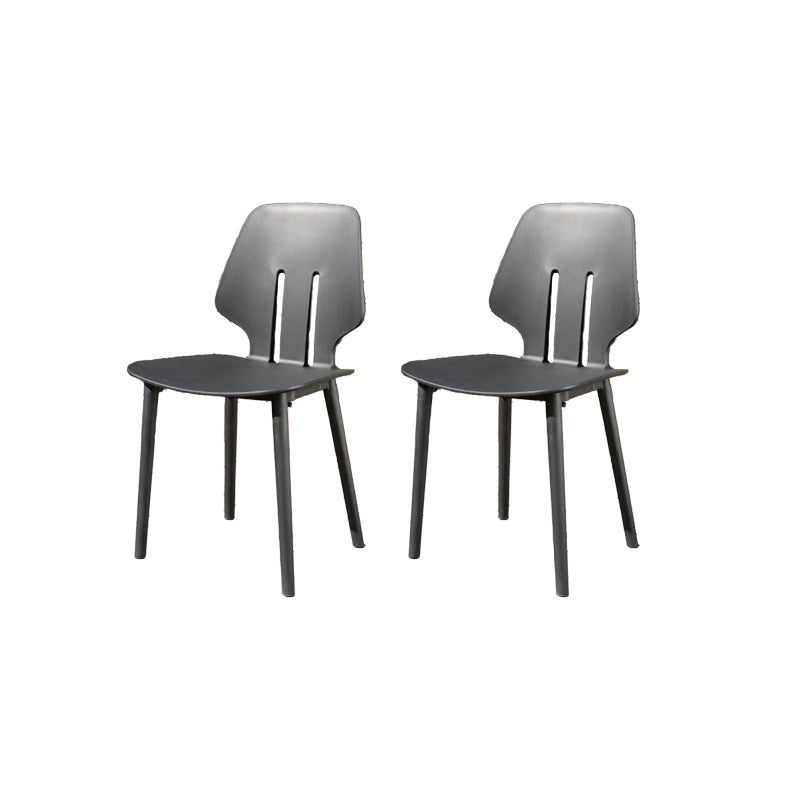 Contemporary Plastic Outdoors Dining Chairs Stacking Patio Dining Chair