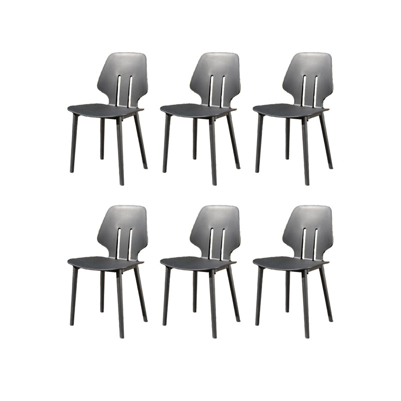 Contemporary Plastic Outdoors Dining Chairs Stacking Patio Dining Chair
