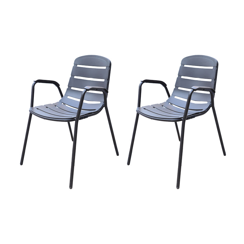 Contemporary Plastic Outdoors Dining Chairs Stacking Patio Dining Chair