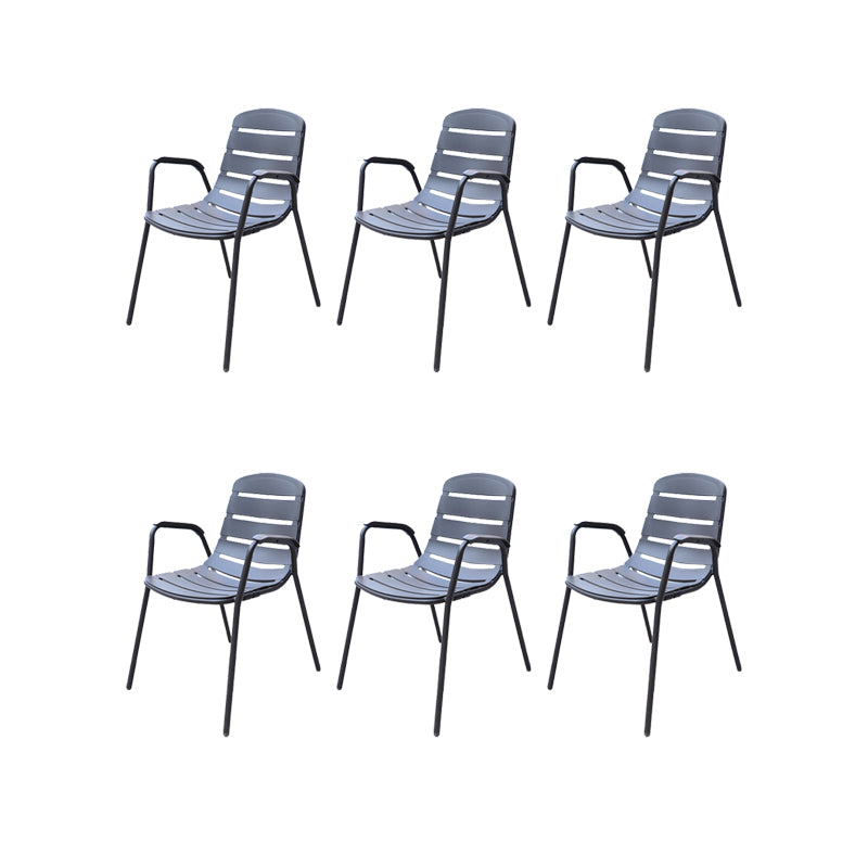 Contemporary Plastic Outdoors Dining Chairs Stacking Patio Dining Chair