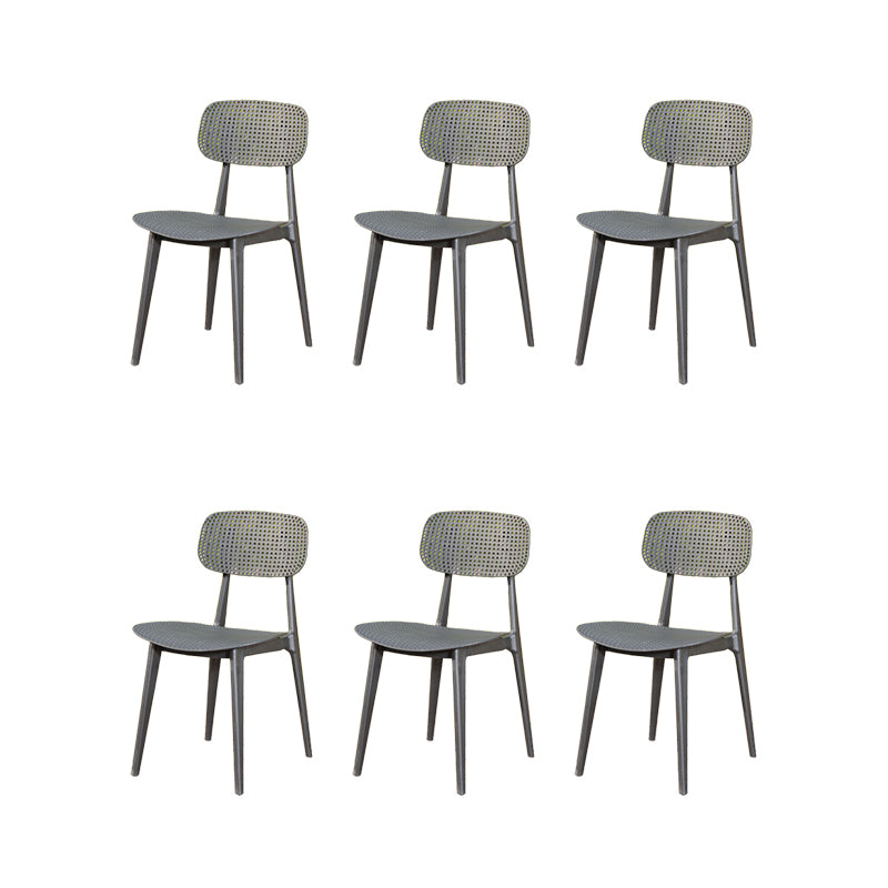Contemporary Plastic Outdoors Dining Chairs Stacking Patio Dining Chair