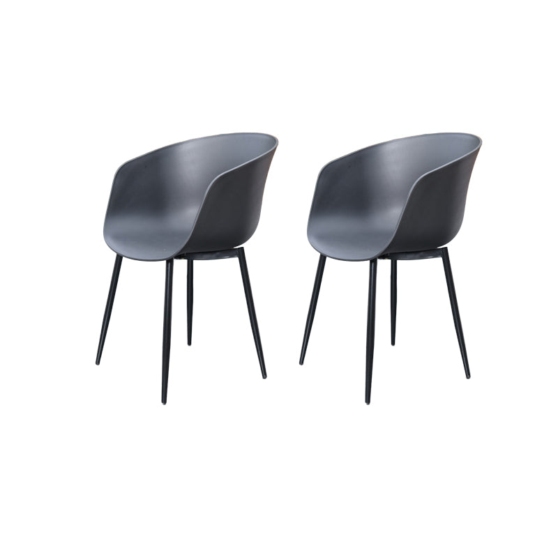 Contemporary Plastic Outdoors Dining Chairs Stacking Patio Dining Chair