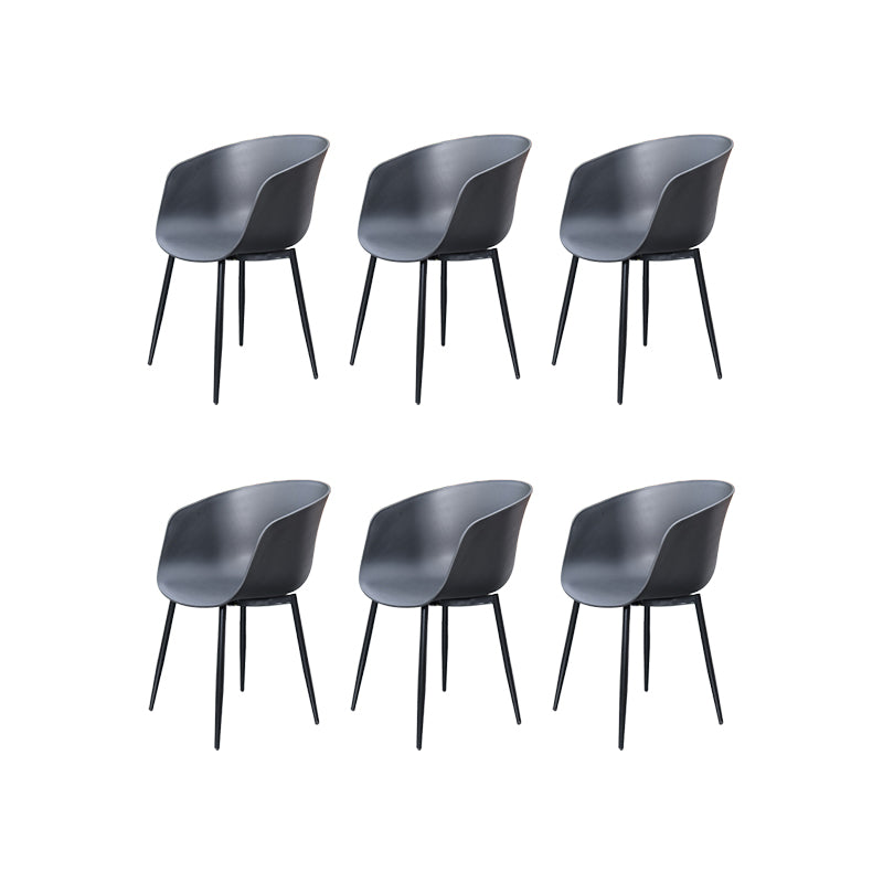 Contemporary Plastic Outdoors Dining Chairs Stacking Patio Dining Chair