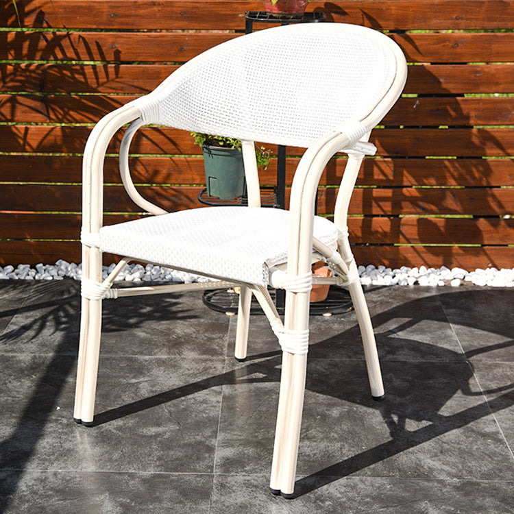 Tropical Rattan Patio Dining Open Back Outdoors Dining Chairs