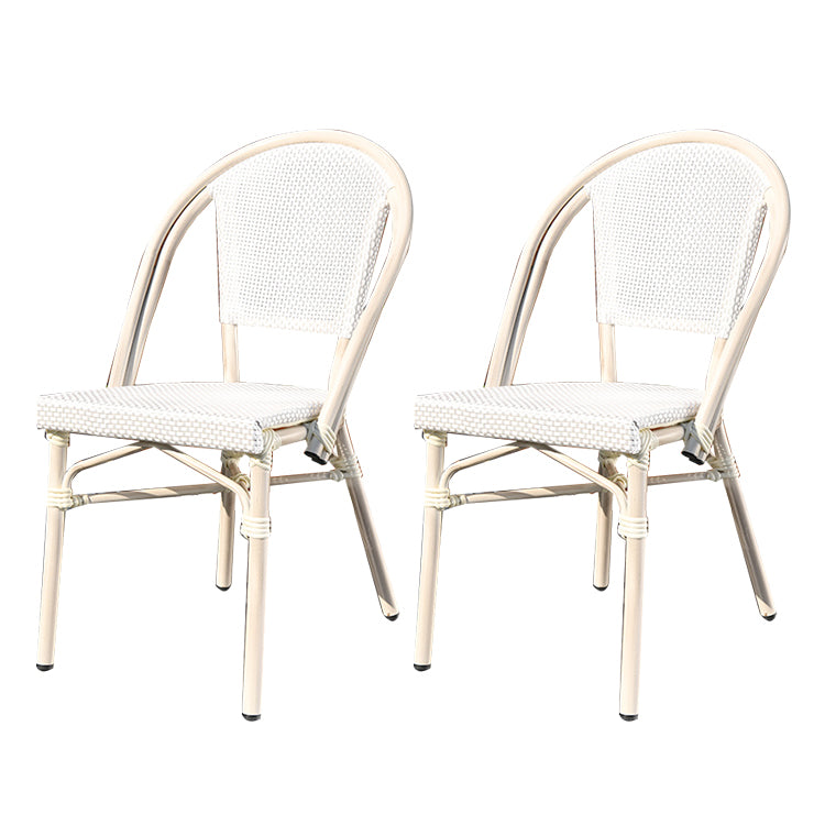Tropical Rattan Patio Dining Open Back Outdoors Dining Chairs