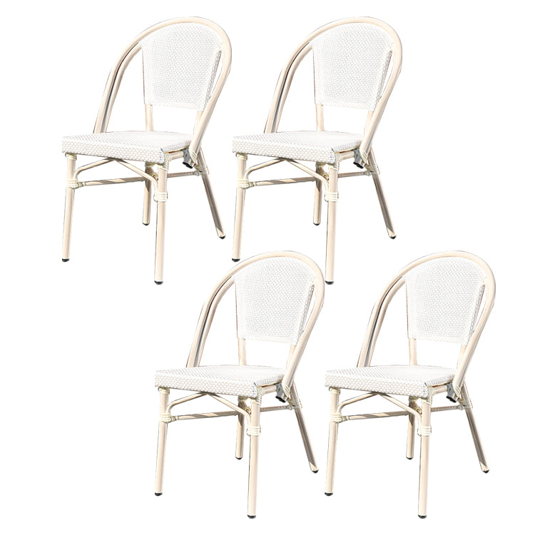Tropical Rattan Patio Dining Open Back Outdoors Dining Chairs