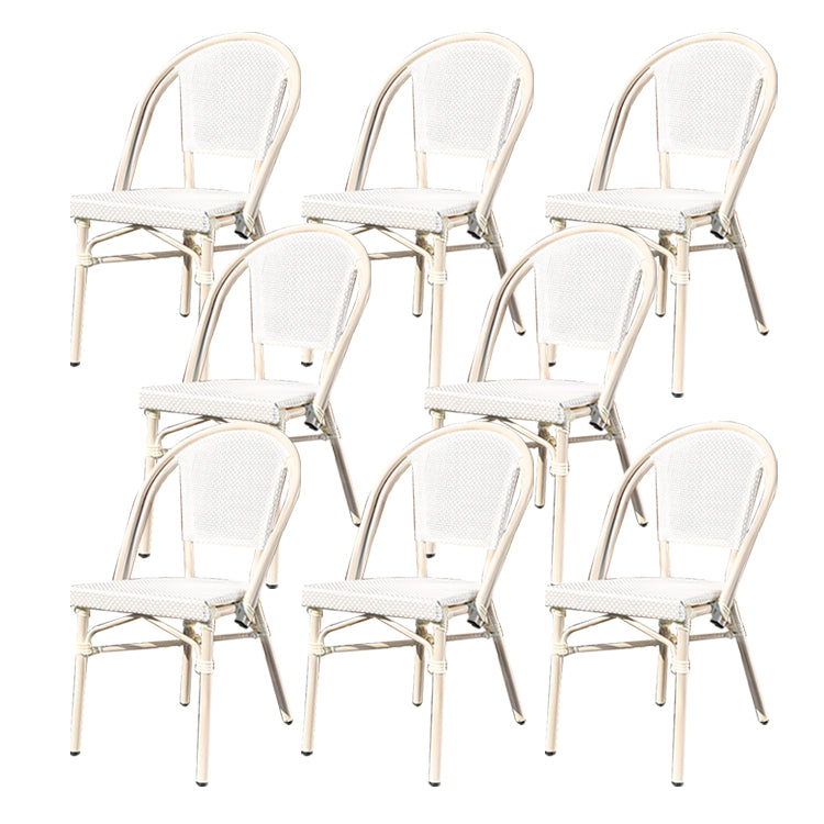 Tropical Rattan Patio Dining Open Back Outdoors Dining Chairs