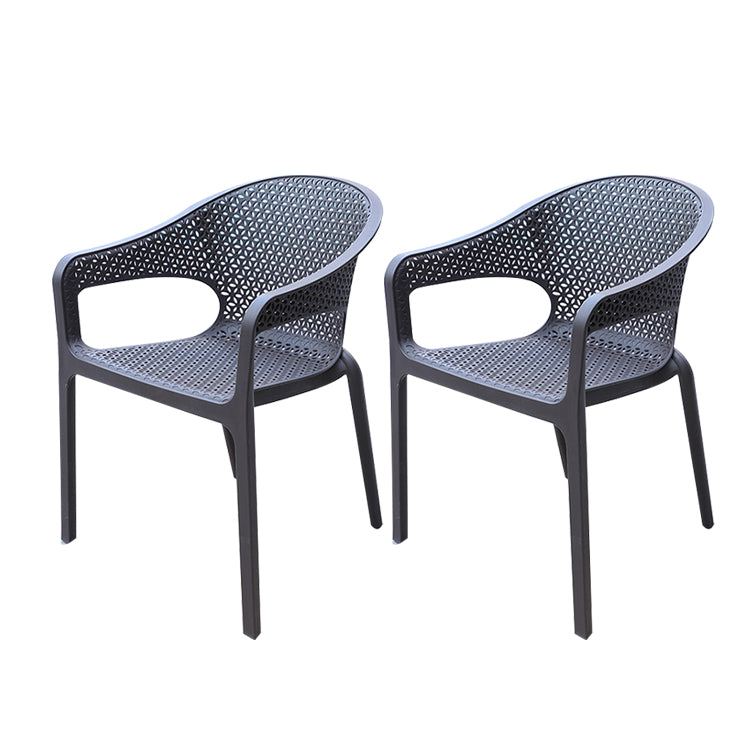 Tropical Rattan Patio Dining Open Back Outdoors Dining Chairs