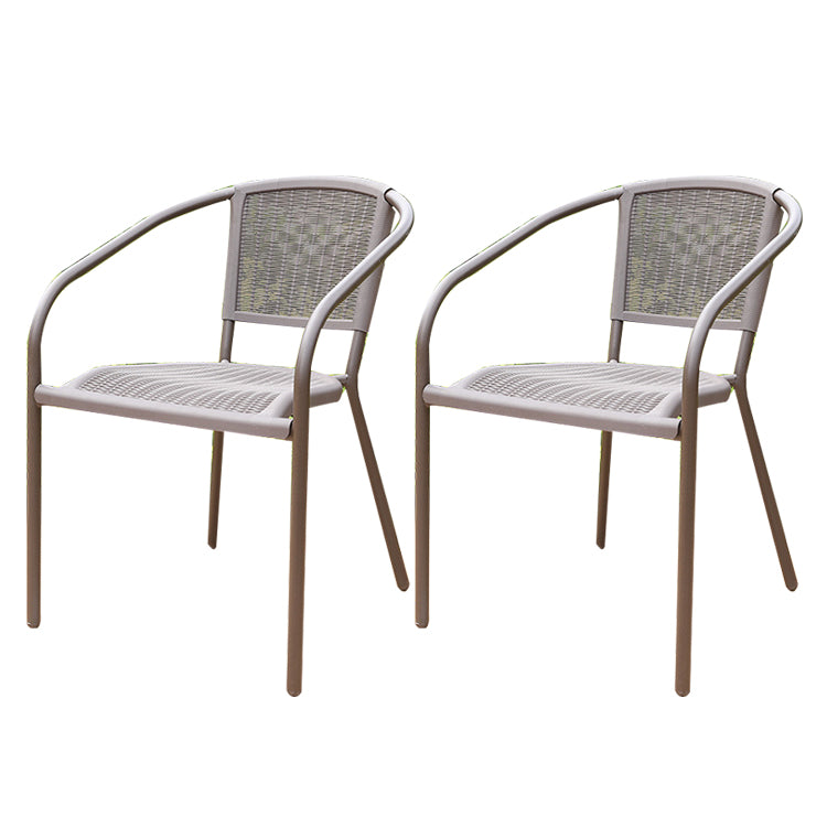 Tropical Rattan Patio Dining Open Back Outdoors Dining Chairs