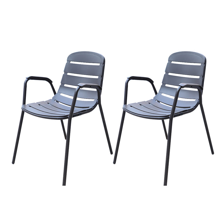 Tropical Rattan Patio Dining Open Back Outdoors Dining Chairs