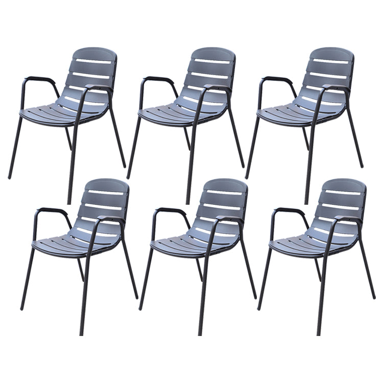 Tropical Rattan Patio Dining Open Back Outdoors Dining Chairs