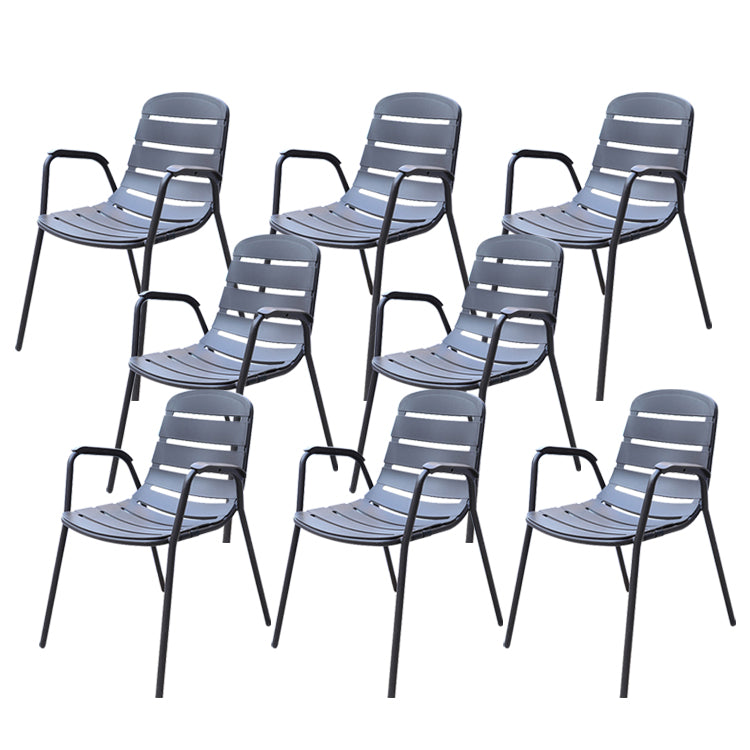 Tropical Rattan Patio Dining Open Back Outdoors Dining Chairs