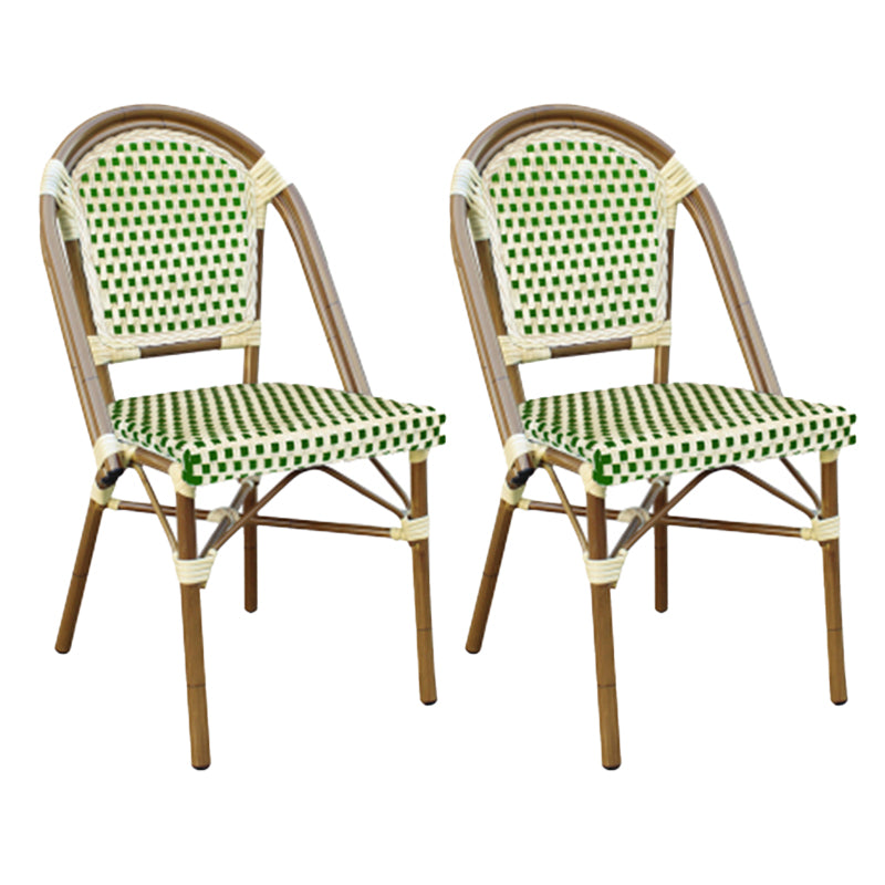 Tropical High Backrest Outdoors Dining Chairs with Rattan Dining Armchair