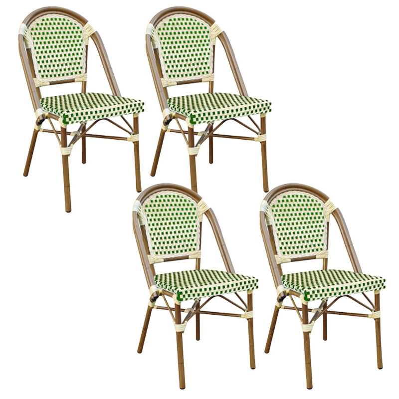 Tropical High Backrest Outdoors Dining Chairs with Rattan Dining Armchair