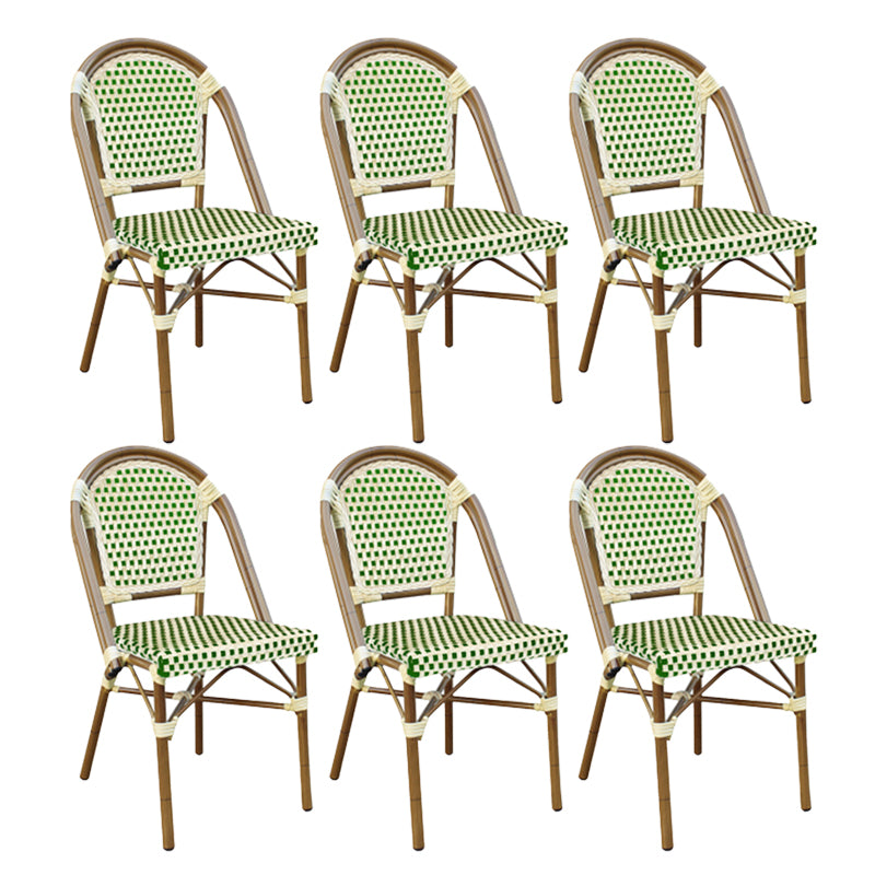 Tropical High Backrest Outdoors Dining Chairs with Rattan Dining Armchair