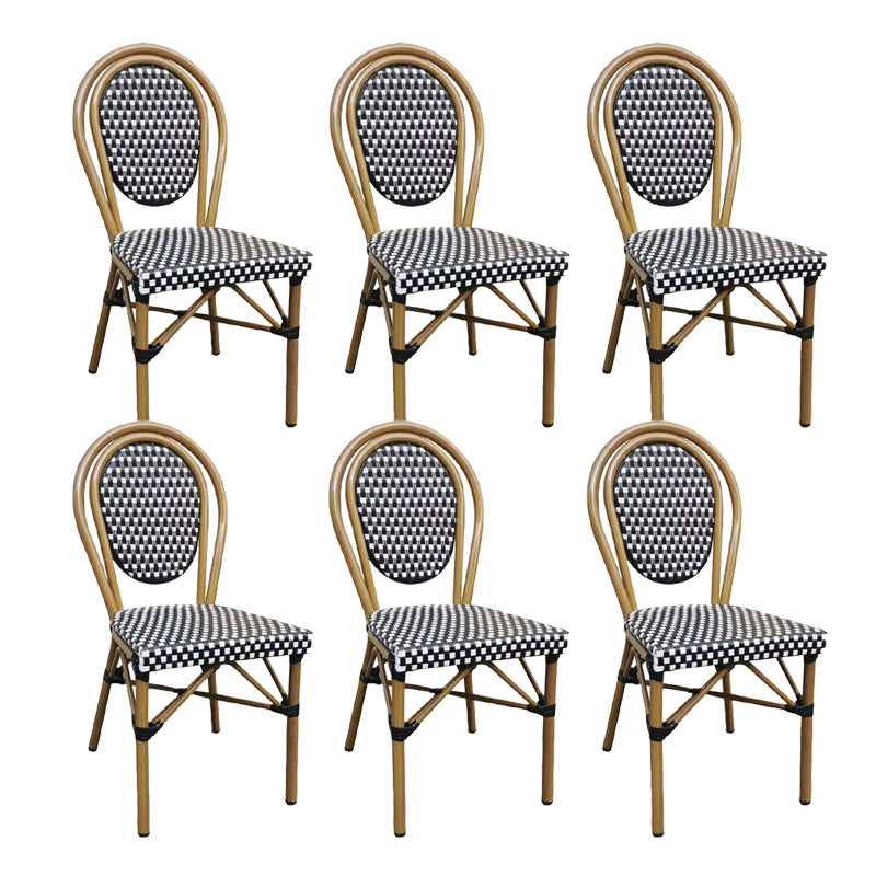 Tropical High Backrest Outdoors Dining Chairs with Rattan Dining Armchair
