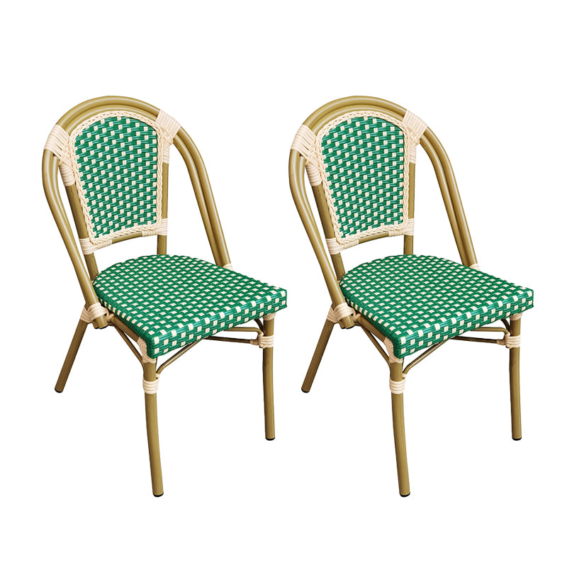 Tropical High Backrest Outdoors Dining Chairs with Rattan Dining Armchair