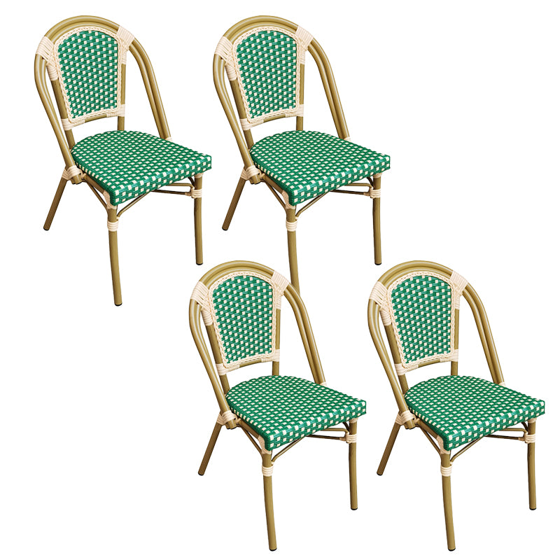 Tropical High Backrest Outdoors Dining Chairs with Rattan Dining Armchair