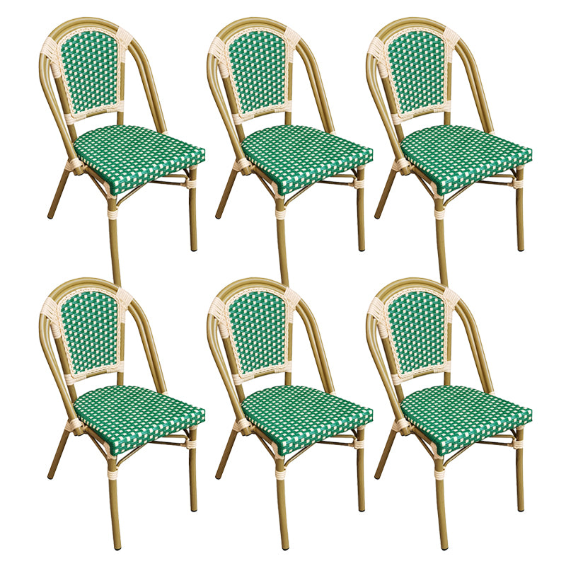 Tropical High Backrest Outdoors Dining Chairs with Rattan Dining Armchair