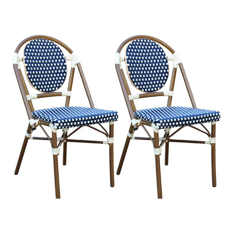 Tropical High Backrest Outdoors Dining Chairs with Rattan Dining Armchair