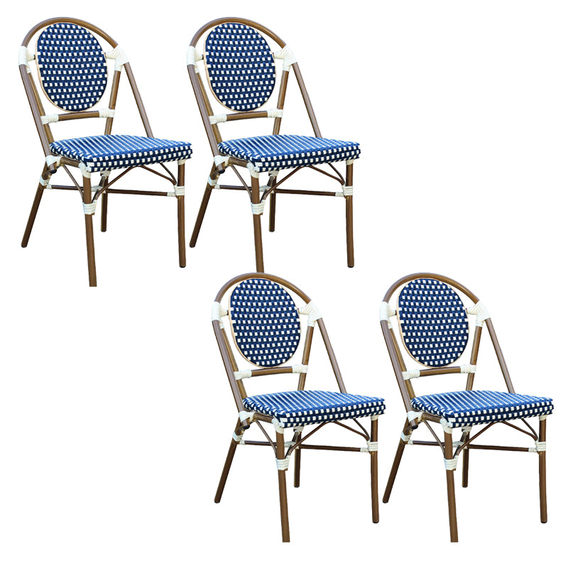 Tropical High Backrest Outdoors Dining Chairs with Rattan Dining Armchair