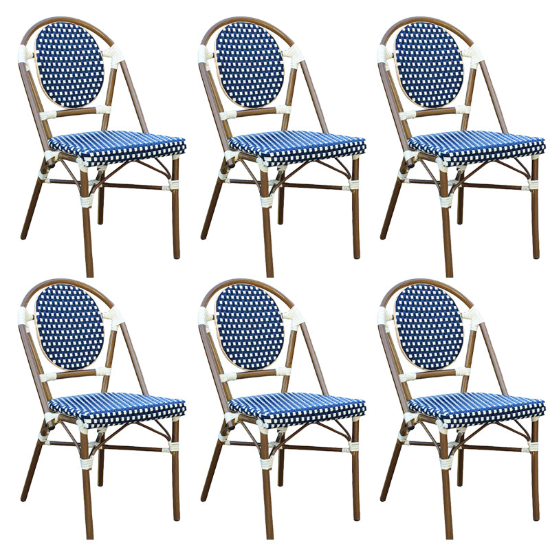 Tropical High Backrest Outdoors Dining Chairs with Rattan Dining Armchair