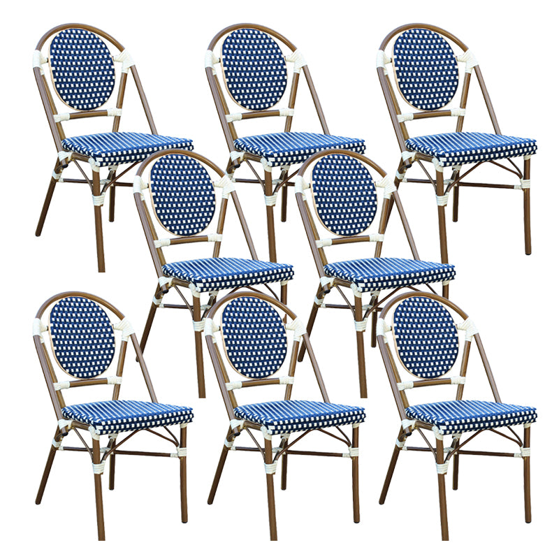 Tropical High Backrest Outdoors Dining Chairs with Rattan Dining Armchair