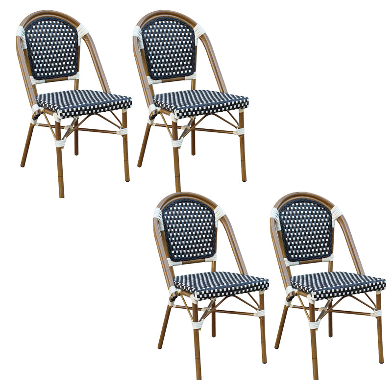 Tropical High Backrest Outdoors Dining Chairs with Rattan Dining Armchair