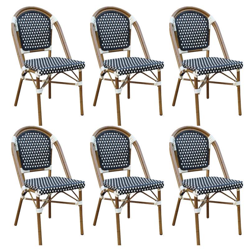 Tropical High Backrest Outdoors Dining Chairs with Rattan Dining Armchair
