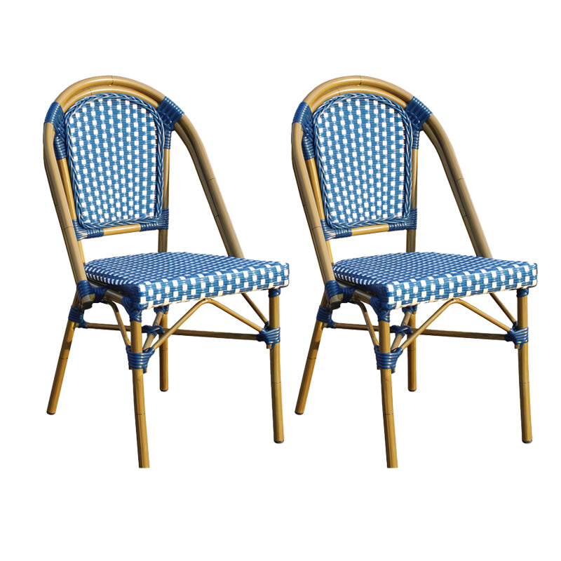 Tropical High Backrest Outdoors Dining Chairs with Rattan Dining Armchair