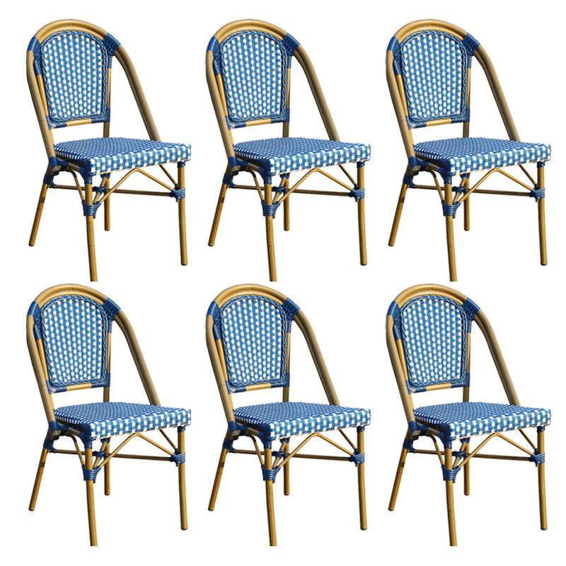 Tropical High Backrest Outdoors Dining Chairs with Rattan Dining Armchair
