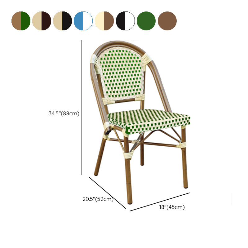 Tropical High Backrest Outdoors Dining Chairs with Rattan Dining Armchair