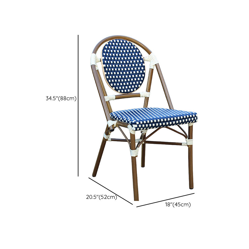 Tropical High Backrest Outdoors Dining Chairs with Rattan Dining Armchair