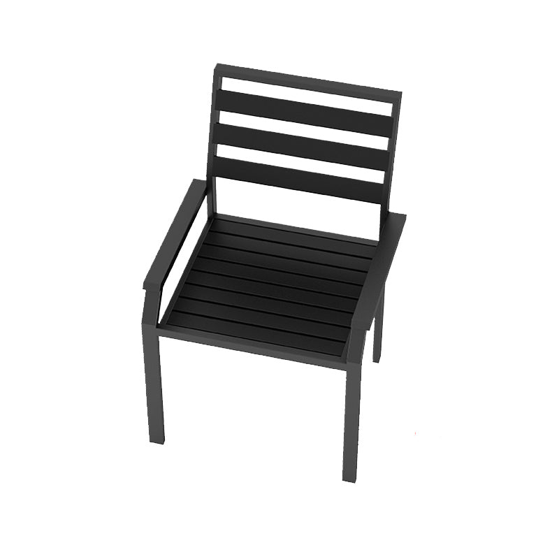 Industrial Style Dining Armchair Metal with Four Legs Dining Side Chair