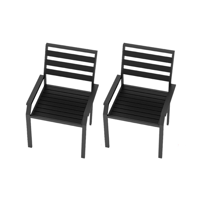 Industrial Style Dining Armchair Metal with Four Legs Dining Side Chair