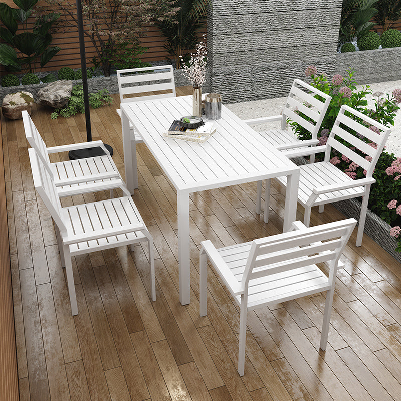 Industrial Style Dining Armchair Metal with Four Legs Dining Side Chair