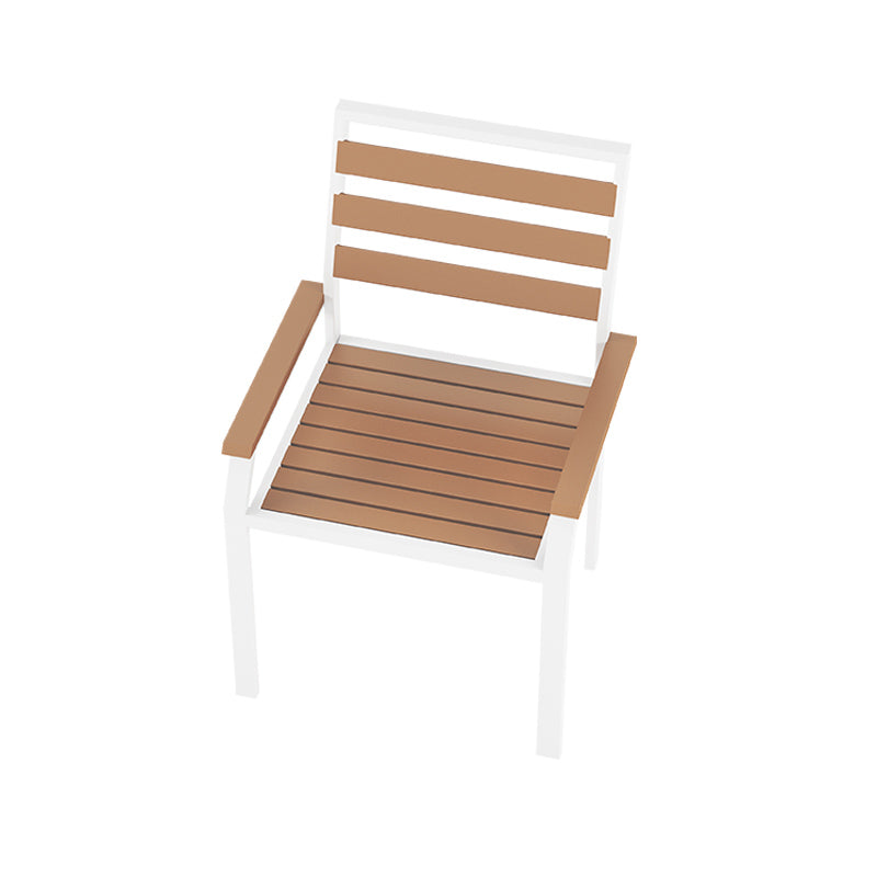 Industrial Style Dining Armchair Metal with Four Legs Dining Side Chair