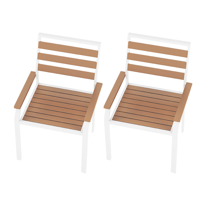 Industrial Style Dining Armchair Metal with Four Legs Dining Side Chair